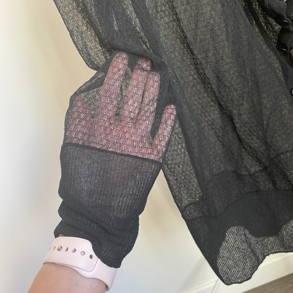 Rag & Bone Sheer Front Drape Button Down Cardigan - Picture 6 of 8